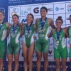 100% tricolor the podium of the Pan American Triathlon Cup La Paz 2017